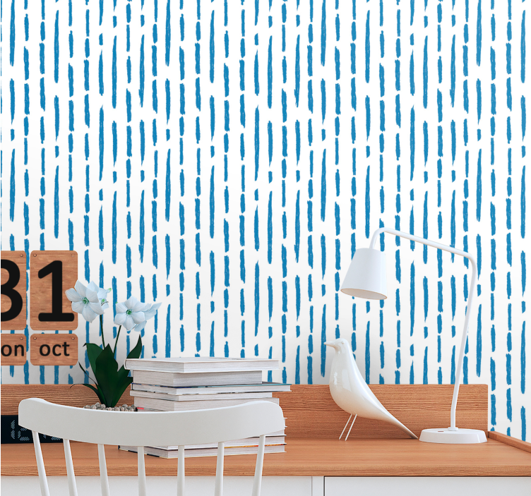 Vertical Brush Strokes striped wallpaper - TenStickers