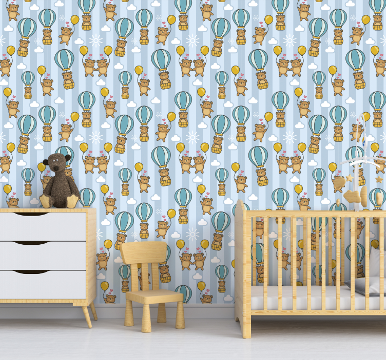 Childdren Wallpaper Flying animals for kids - TenStickers