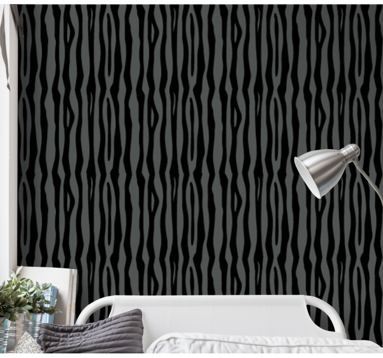 Wavy Striped Pattern striped wallpaper - TenStickers