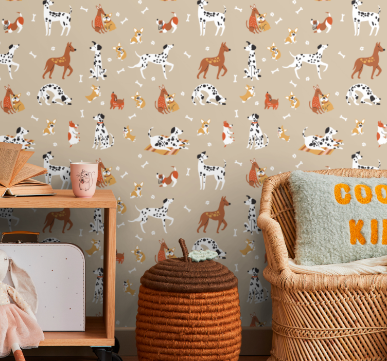 Whimsical Animal Motifs animal wallpaper - TenStickers