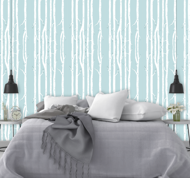 Winter Trees tree wallpaper - TenStickers